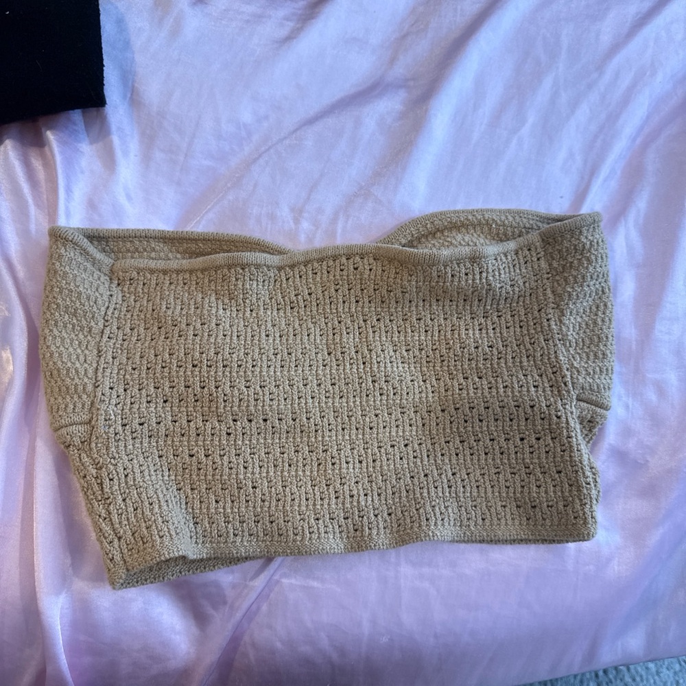American Eagle Outfitters Tan Knit Tube Top